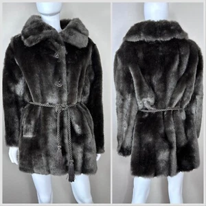 Vintage 1970s Faux Fur Coat 70s Royal Minke by Hillmoor Size 2X - Picture 1 of 8