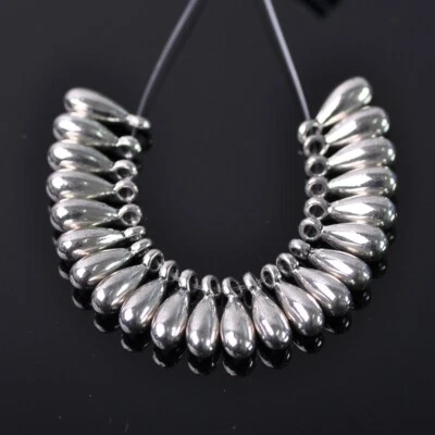 50pcs 7mm 12mm Small Teardrop Metal Loose Pendant Beads for Jewelry Making - Image 1 of 4