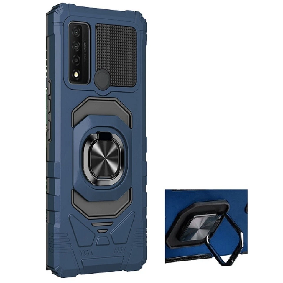 Funda híbrida resistente con soporte de anillo para TCL 30 V 5G, Foto 1 de 1