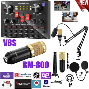 Complete Home Studio Recording Kit Mixer Condenser Mic Music Podcast BM-800 NEW - Picture 1 of 23
