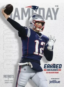 2020 TITANS PATRIOTS AFC WILD CARD GAME PROGRAM 1/4 TOM BRADY FINAL GAME - Picture 1 of 1