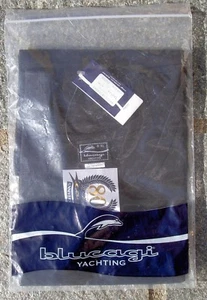 HERREN TANKTOP SCHWARZ BLUCAGI YACHTING - 100% BAUMWOLLE GEKÄMMT - GRÖSSE 6/XL - Bild 1 von 2