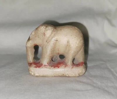 Antiguo juguete de piedra de mármol pintado a mano miniatura del período temprano coleccionable antiguo Foto 1 de 4