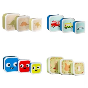 Sass&Belle Lunch Boxes Food Meal Snack Picnic School Children Kids Plastic 3 Set - Picture 1 of 16