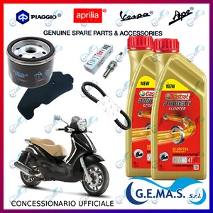 Set Entretien Origine. piaggio beverly 400 Courroie Bougie Filtre à Huile Air - Picture 1 of 2
