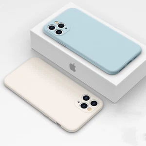 For iPhone 11 12 13 14 15 16 Pro Max Colorful Liquid Silicone Phone Case Cover - Picture 1 of 24