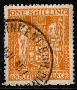 New Zealand 1931 1940 1/3 orange Fiscal Arms SGF146 Used see note - Bild 1 von 1