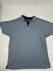 PTO Performance Golf Polo Shirt Mens 2XL Blue Striped Short Sleeve Stretch - Picture 1 of 9