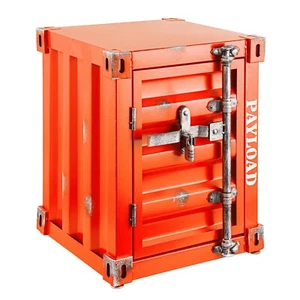 Metal Container Cabinet Tool Shop Garage Storage Shelf Side Table Nightstand US - Picture 1 of 23