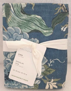 Pottery Barn King Dahlie Floral 1-Scham 36" x 20" blau bunt - Bild 1 von 2