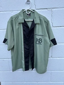 Rockabilly Style Men's Bowling Shirt. Moto shop Logo. L (fits like XL-XXL) - Picture 1 of 7
