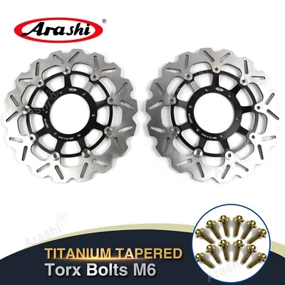 Front Brake Rotors + Bolts For Honda CBR1000RR 2004 2005 CB1000R 2008 - 2017 - Image 1 of 4