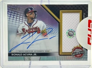 Ronald Acuna Jr. 2024 Topps Chrome Authentics Relic Auto /99 FACTORY SEALED - Picture 1 of 3
