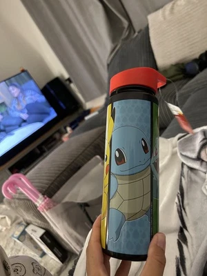 Brand New Pokémon Drink Bottle With Straw Featuring 4 Pictures - Image 1 of 4