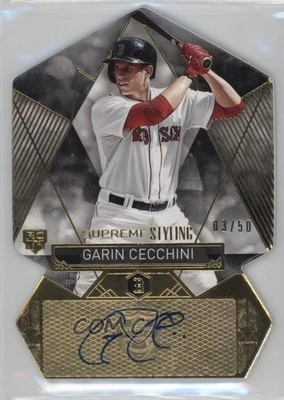 2014 Topps Supreme Stylings /50 Garin Cecchini #SS-GCE Rookie Auto RC - Image 1 of 2