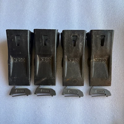 JUEGO DE 4 dientes x290 con cerraduras de acero K290S aptos para diente adaptador de cubo x290 Foto 1 de 4