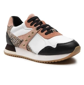 Geox D Doralea Sneaker Schuhe Turnschuhe Leopard Animal Print 38 US 8 WMNS C1Z5Q - Picture 1 of 6