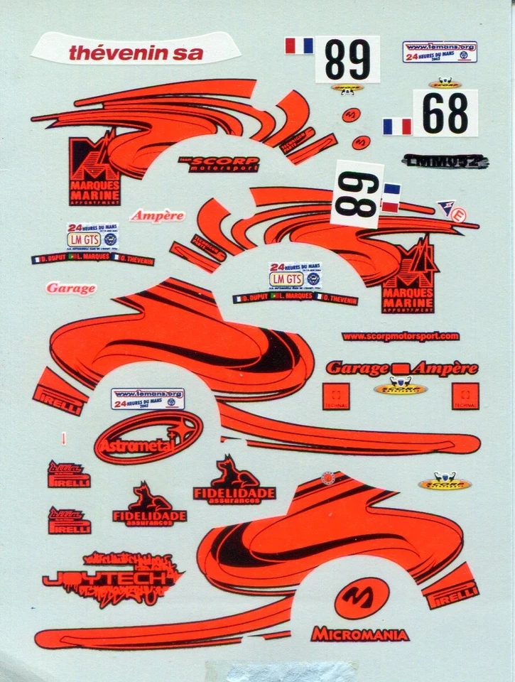 CHRYSLER VIPER N° 68 LE MANS 2003 COLORADO  DECALS 1/43 - Immagine 1 di 1