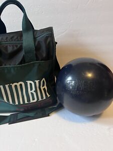Vintage Columbia 300 White Dot Bowling Ball 8X100078 w/Bag