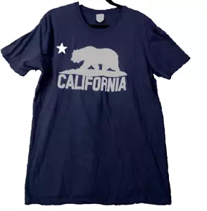 Vintage California Graphic Big Bear Adult XL Black Cotton North Star Skater - Picture 1 of 10