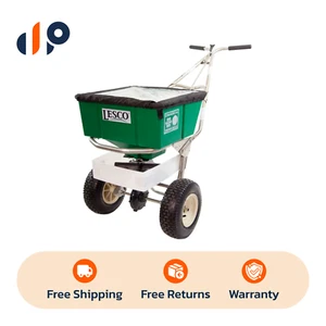 LESCO Bulk/Salt Spreader with Stainless Steel Frame and High-Vis Deflector 80 lb - Picture 1 of 7