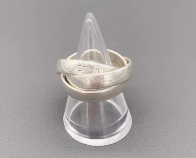 925/- Silberring, 3-er Bandring, Esprit, Gr. 55, 14 mm breit, guter Zustand - Bild 1 von 2