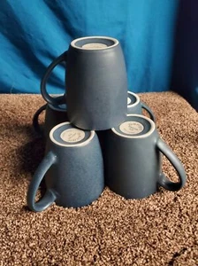 Sango Sensational Blue Stoneware Coffee/Tea Mugs set of 5 (#4903) *Discontinued* - Picture 1 of 6