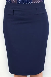 Elegant Fashion Skirt Blue With Incision Fashionable NEW - Picture 1 of 26