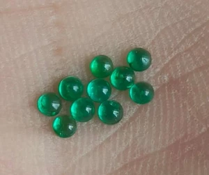 2 mm Zambia Esmeralda Grado AAA Cabujón Redondo Calibrado para Joyería 10 piezas - Imagen 1 de 3