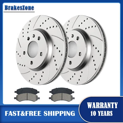 ​Front Brake Rotors Pads for Buick Lucerne V6 Chevrolet Impala Drilled Slotted - Image 1 of 4