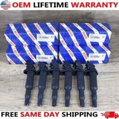 6PCS OEM 0221504470 Ignition Coils For Bosch BMW 325i 328i 335 525 528 530 535 - Image 1 of 4