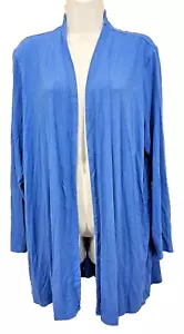 J. Jill Wearever Strickjacke Damen XL zierlich blau leicht offen Freizeit Reise - Bild 1 von 13
