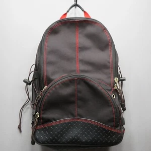 VINTAGE ADULT MARLBORO GEAR 99 SOLID BLACK/RED STITCHING BACKPACK RN 98435 - Picture 1 of 17