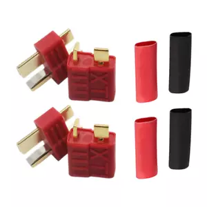 ✅ 2 Paare XT Dean T-Stecker T-Dean T-Plug T-Connector + Schrumpf Goldstecker RC - Bild 1 von 3