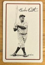 1978 “Landsman Sports Deck” Babe Ruth 4 Of Spades Playing Card NM Yankees HOF