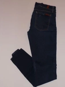 Jean elástico 7 FOR ALL HUMANITY para mujer lavado medio 5 bolsillos "The Skinny" talla 28 - Imagen 1 de 5
