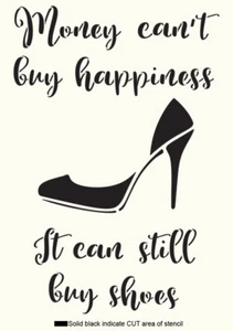 Fashion Stencil Sheo Sign Quote Word Vintage Paint Wall Wood Canvas Crafts QU31 - Picture 1 of 14