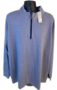 Westport Lifestyle Pullover Herren 3XL blau Baumwoll Performance Blend 1/4 Zip NEU - Bild 1 von 17