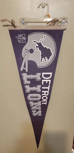 DETROIT LIONS TWO BAR 1970'S NFL 1 BAR RETRO FELT PENNANT 10/26/22 - Picture 1 of 3
