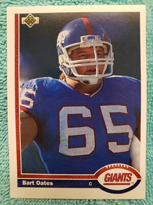1991 UPPER DECK BART OATES #418 NEW YORK GIANTS  - Image 1 of 4