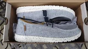 Hey Dude Wendy Chambray White Blue Women's Lightweight Shoes Slip On Casual 9 - Picture 1 of 5