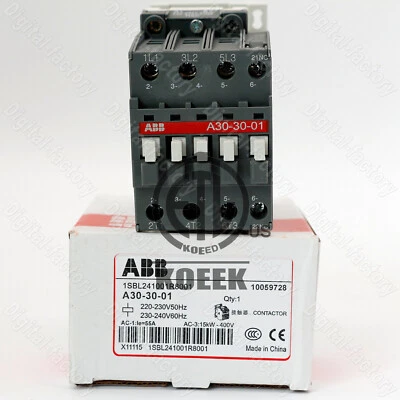 New 1PC ABB A30-30-01 contactor A30-30-01 AC220V Free Shipping#LJ - Image 1 of 4
