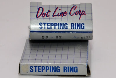 Dot Line  58mm-62mm Step-Up Ring New in Box (old stock) - Image 1 of 2
