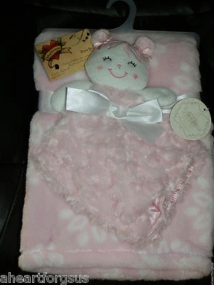 MANTA Y SEGURIDAD NIÑA KYLE DEENA LOTE 2 ROSETA ROSA REMOLINOS POLAR COMBO FLOR Foto 1 de 4