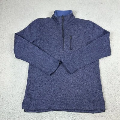 Sudadera Woolrich Para Hombre Mediana Azul Poliéster Media Cremallera Cuello Simulado Manga Larga Foto 1 de 4