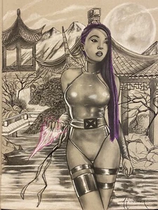 PSYLOCKE by Arsenio Echevarria Original Art Drawing X-Men 8.5x11( PRINT ) - Picture 1 of 4