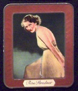 #64 Rose Stradner 1937 Garbaty Passion Film Favorites Embossed Cigarette Card