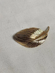 Vintage DIOR GROSSE GERMANY 1962 vergoldete Blatt Anstecknadel Brosche - Bild 1 von 11