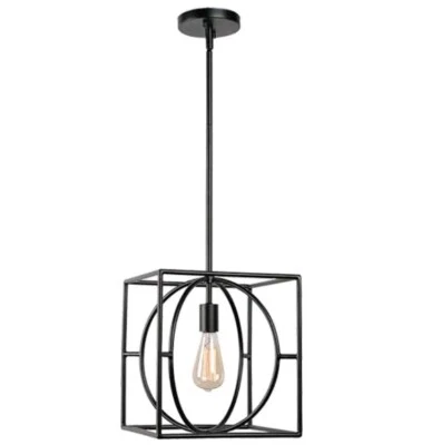 Kenroy Lighting 93886BL Adele 1 Light 13 inch Black Pendant Ceiling Light, Large - Image 1 of 3
