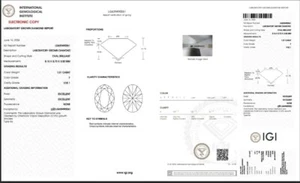 1.00CT- OVAL DIAMOND- F COLOUR, VVS1 CLARITY, XX- CVD, IGI CERTIFIED. - Picture 1 of 4